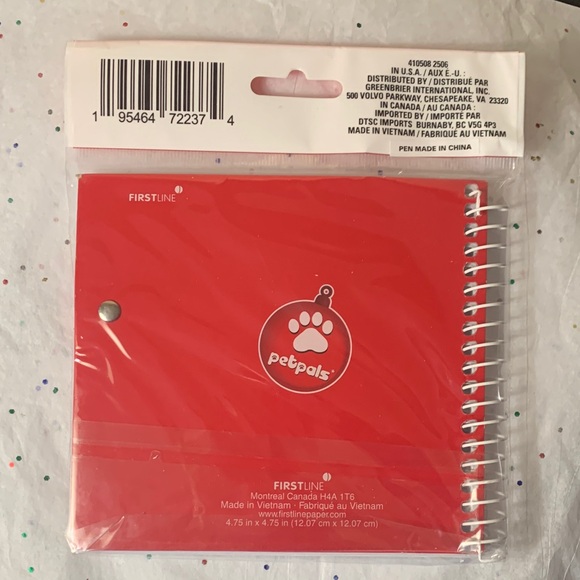 Christmas Memo Book with Pen - Blue and Red - Picture 3 of 3